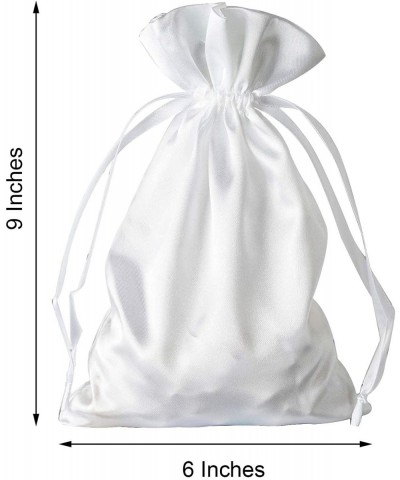 60 pcs 6x9-Inch White Satin Drawstring Bags - Wedding Party Favors Jewelry Pouch Candy Gift Bags - White - C112MA8ZAC6 $22.97...