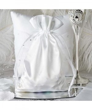 60 pcs 6x9-Inch White Satin Drawstring Bags - Wedding Party Favors Jewelry Pouch Candy Gift Bags - White - C112MA8ZAC6 $22.97...
