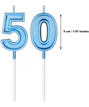 50th Birthday Candles Cake Numeral Candles Happy Birthday Cake Candles Topper Decoration for Birthday Wedding Anniversary Cel...