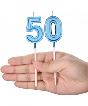 50th Birthday Candles Cake Numeral Candles Happy Birthday Cake Candles Topper Decoration for Birthday Wedding Anniversary Cel...