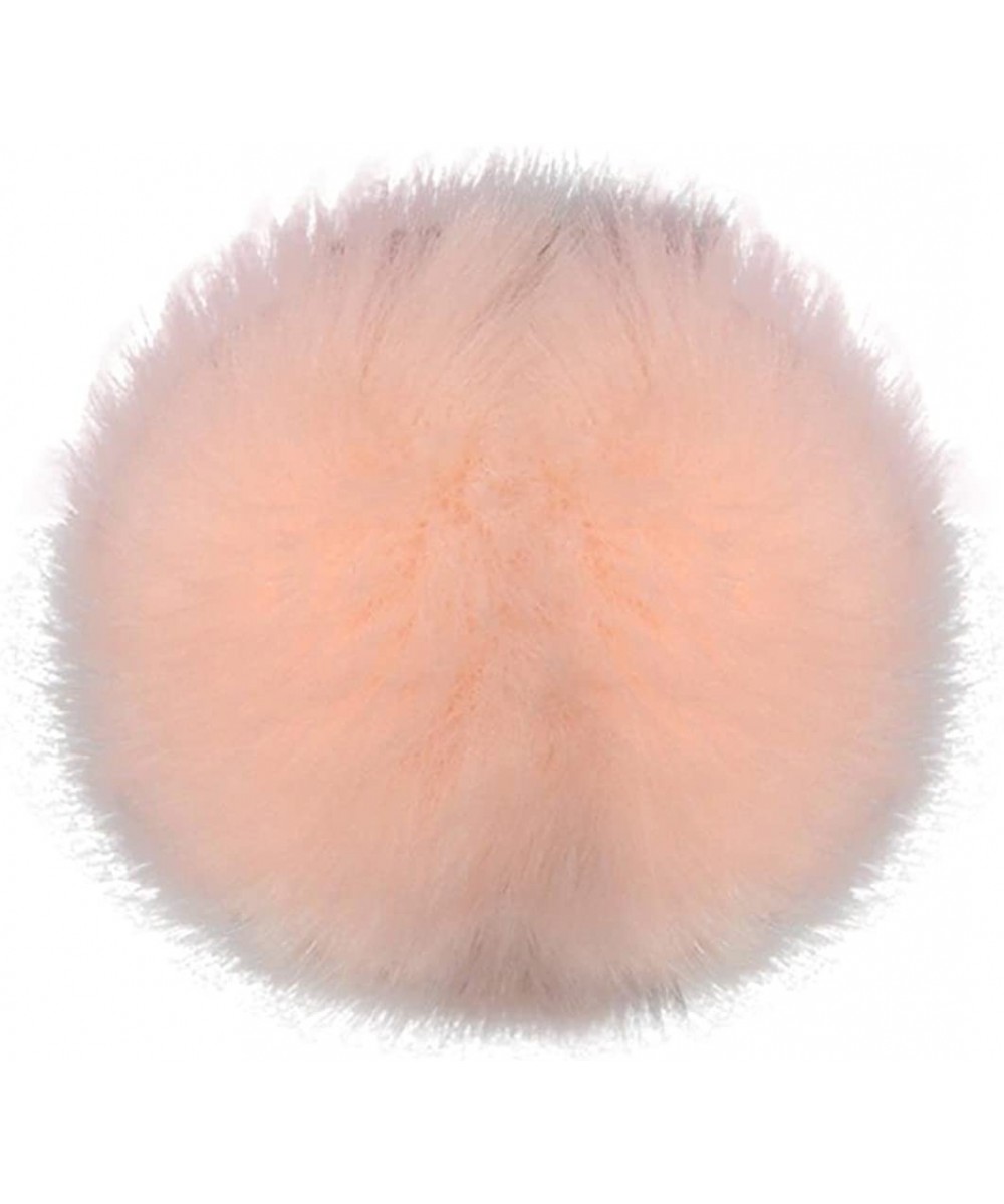 Creazy DIY Faux Fox Fur Fluffy Pompom Ball for Knitting Hat Hats - Orange - CG188R5CIWC $4.40 Hats