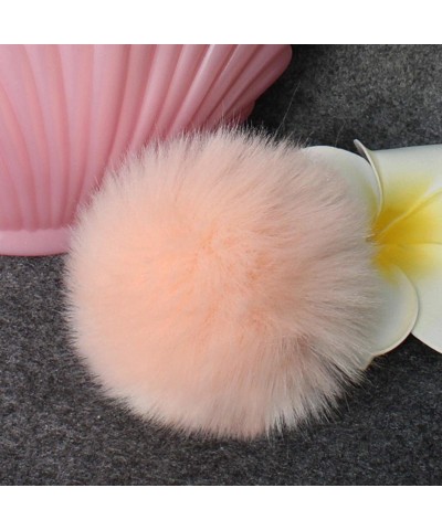 Creazy DIY Faux Fox Fur Fluffy Pompom Ball for Knitting Hat Hats - Orange - CG188R5CIWC $4.40 Hats