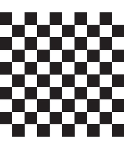 ValuMost Printed Plastic Table Cover Available in 36 Colors- 54" x 108"- Black and White Checked - Black and White Checked - ...