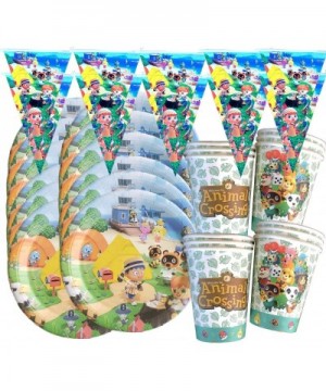 Combo2 25PC Animal Crossing 8FT Banner + 12PC Cups + 12PC Plates Party Supplies Decoration Theme Birthday - CR19ES2R3YX $12.1...