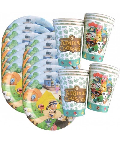 Combo2 25PC Animal Crossing 8FT Banner + 12PC Cups + 12PC Plates Party Supplies Decoration Theme Birthday - CR19ES2R3YX $12.1...