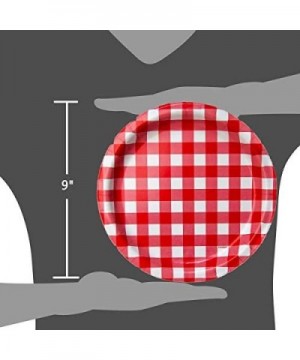 Buffalo Plaid Check Red White Gingham Birthday Party Supplies Bundle Pack for 16 Guests (Plus Party Planning Checklist by Mik...