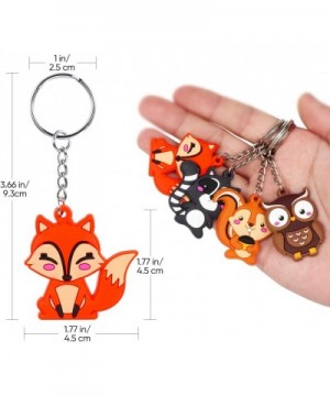 24 Pack Woodland Animal Keychains for Woodland Party Favors Supplies- Kids Party Bag Fillers- School Carnival Rewards- Woodla...