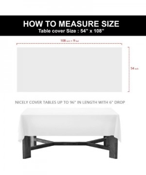 Heavy Duty Plastic Table Cover Available in 44 Colors- 54" x 108"- Burgundy - Burgundy - CY11DGD85LV $5.47 Tablecovers