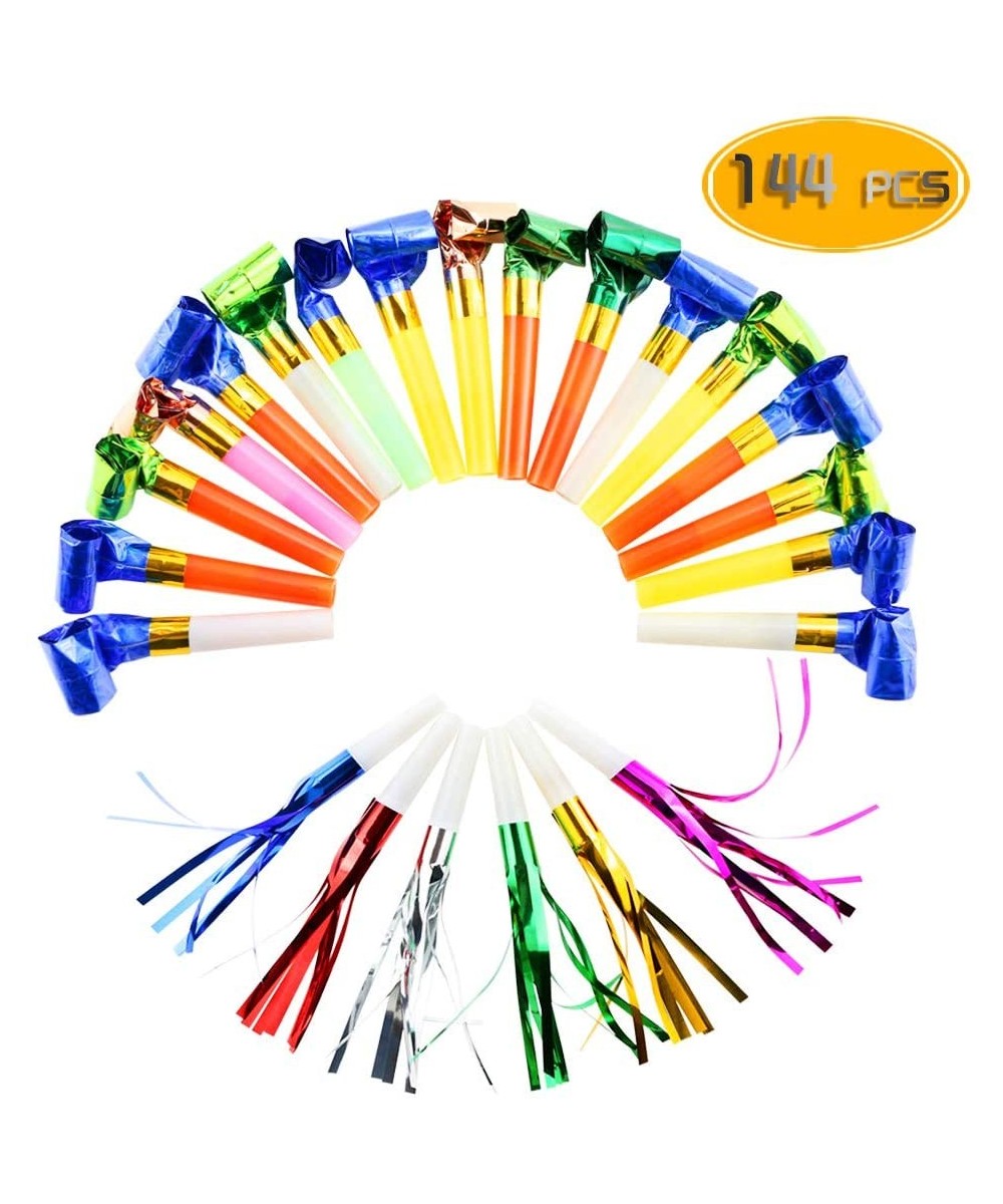 144pcs Two Kinds of Noisemakers Blowouts Party Horns- Bulk Toys- Birthday Party Favors- New Years Party Noisemakers- Party Ac...