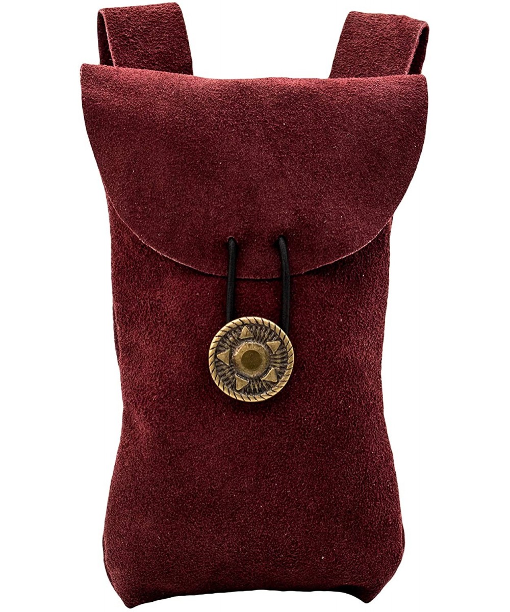 Medieval Renaissance Suede Jewelry Belt Pouch LARP Costume Waist Bag - Wine Red - C118ZY368EC $12.67 Favors