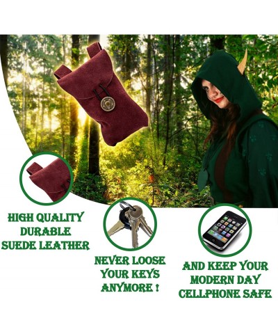 Medieval Renaissance Suede Jewelry Belt Pouch LARP Costume Waist Bag - Wine Red - C118ZY368EC $12.67 Favors