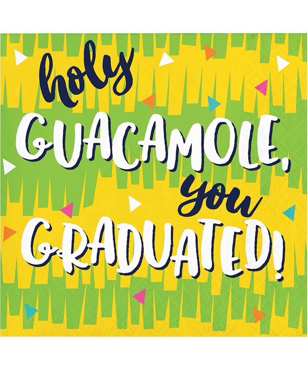 Fiesta Fun"Holy Guacamole" Grad Beverage Napkins- 48 ct - CY193NTGWI6 $11.43 Tableware