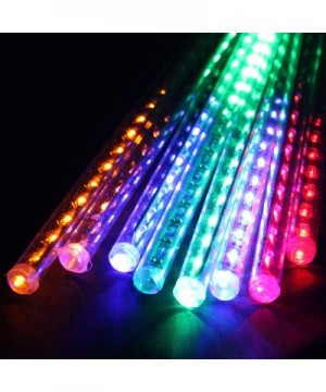 Waterproof Meteor Shower Rain Lights - 30cm 8 Tubes 192LEDS Drop Icicle Snow Falling Raindrop Cascading Lights for Wedding Pa...