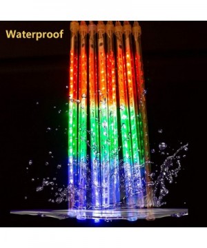 Waterproof Meteor Shower Rain Lights - 30cm 8 Tubes 192LEDS Drop Icicle Snow Falling Raindrop Cascading Lights for Wedding Pa...