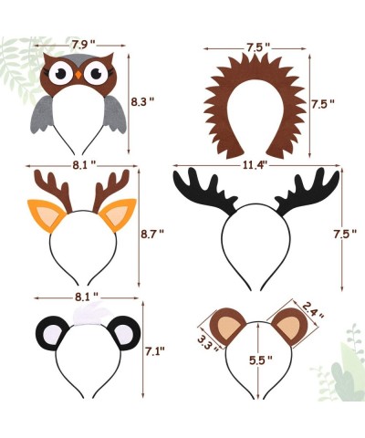 13PCS Woodland Animal Headbands Forest Friend Wild One Camping Theme Felt Ears Headbands For Woodland Creature Theme Baby Sho...