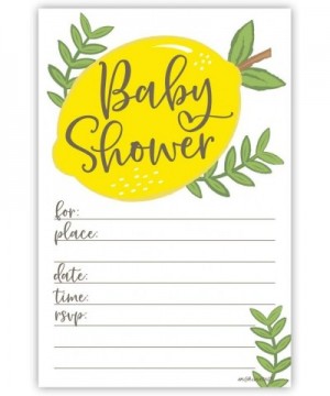 Lemon Baby Shower Invitations (20 Count) with Envelopes - CU18X6R8K9Y $6.65 Invitations