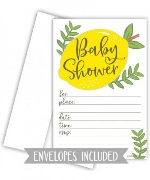 Lemon Baby Shower Invitations (20 Count) with Envelopes - CU18X6R8K9Y $6.65 Invitations