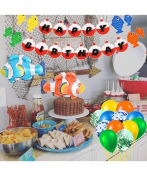 The Big One First Birthday Party Supplies The Big One Balloons Little Fisherman Banner Gone Fishing Cake Topper O Fish Ally O...