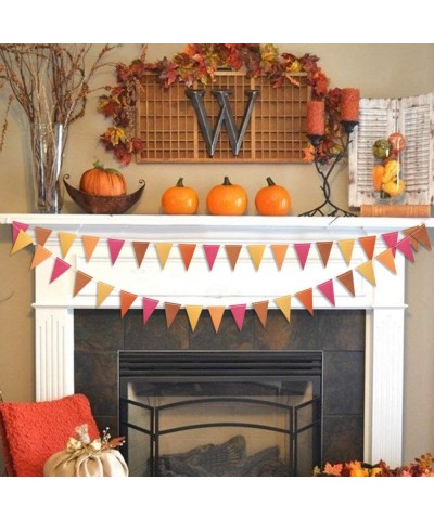 Thanks Giving Fall Triangle Garland Banner Party Decoration Banner Backdrop Party Supplies Bunting Kits for Baby Shower Kids ...