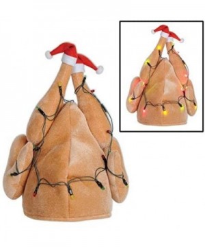 1-Pack Plush Light-Up Christmas Turkey Hat (20742) - C6114Y93U93 $11.78 Hats