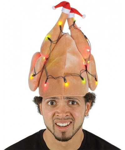 1-Pack Plush Light-Up Christmas Turkey Hat (20742) - C6114Y93U93 $11.78 Hats