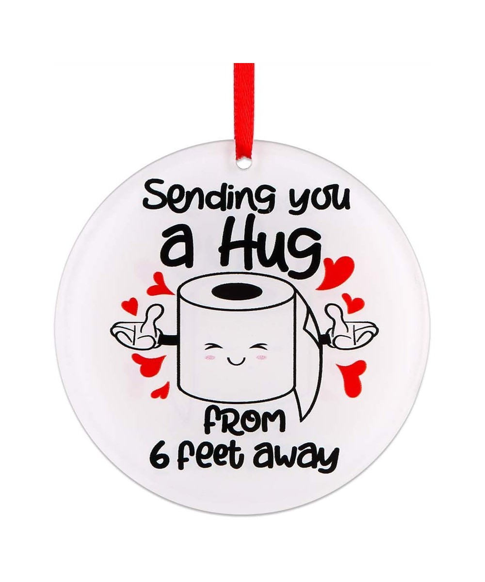 Toilet Paper Ornaments 2020 Sending You a Hug from 6 feet Away Christmas Tree Ornaments Decorations 3 - C319G26CC3D $5.31 Orn...