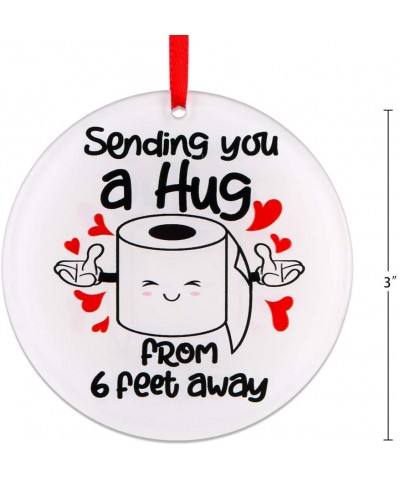 Toilet Paper Ornaments 2020 Sending You a Hug from 6 feet Away Christmas Tree Ornaments Decorations 3 - C319G26CC3D $5.31 Orn...