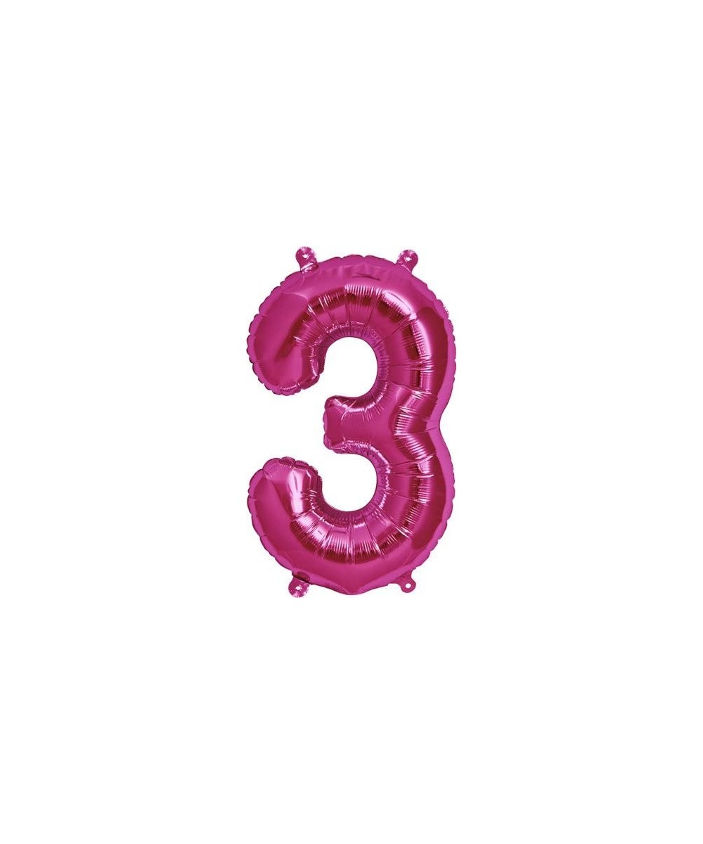 Number 3 - Magenta- 16"- Pink-275303-2 - CQ110TRW6WL $4.18 Balloons