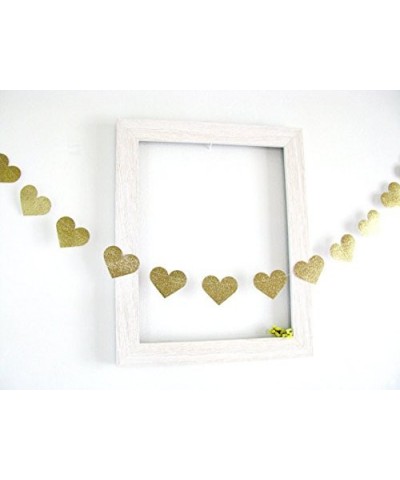 2-Pack-Gold Glitter Heart Paper Garland-Heart Garland-Christmas Garland- Gold Garland-Beautiful Garland- Paper Garland- Rusti...