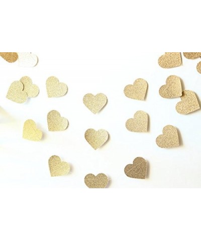 2-Pack-Gold Glitter Heart Paper Garland-Heart Garland-Christmas Garland- Gold Garland-Beautiful Garland- Paper Garland- Rusti...