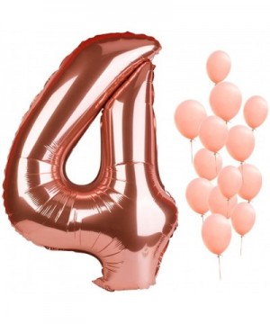 40" Rose Gold Foil Mylar Number Balloons Birthday Party Wedding Decoration Helium Digit Balloons-Number 4 - Rose Gold 4 - CP1...