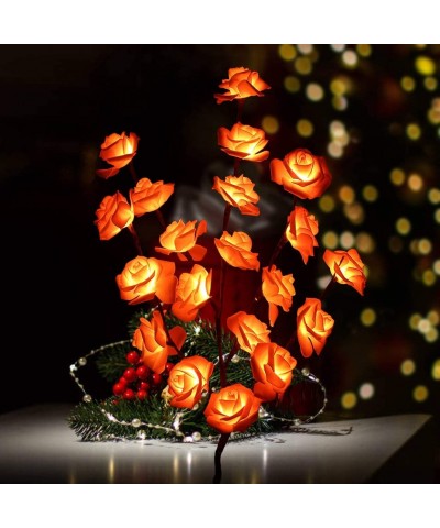 Rose Tree Branch Lights Flower Lights Adjustable Artificial Waterproof Decorative Flower Lights Family Christmas Party Garden...