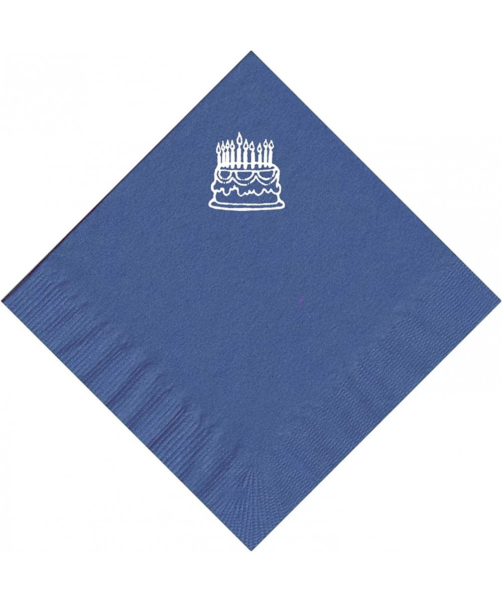 100 2-Ply Cocktail Personalized Napkins with Birthday Cake Logo - CT198ZDTQZS $24.70 Tableware