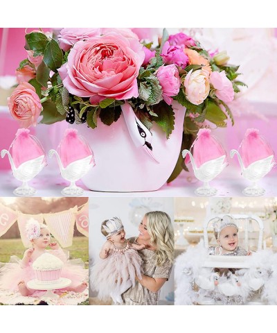 12 piece of Swan Return Gift Pink Rose Party Table Decoration set for 1st Birthday Baby shower - White-pink - C81972DUW65 $7....
