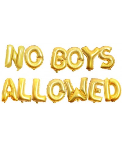 16inch NO BOYS ALLOWED Foil Balloons Banner- Gold Letter Mylar Balloon for Women Bride Bacheloretter Banner Party Decoration ...