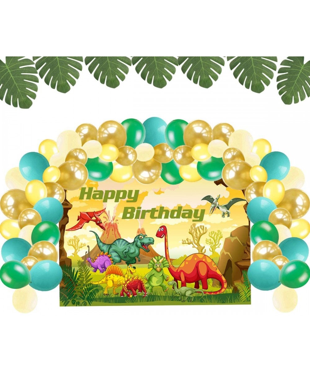 Dinosaur Birthday Party Supplies Decorations- Dinosaur Backdrop And Balloons Kit For Kids Photo Background- Dinosaur Décor (N...