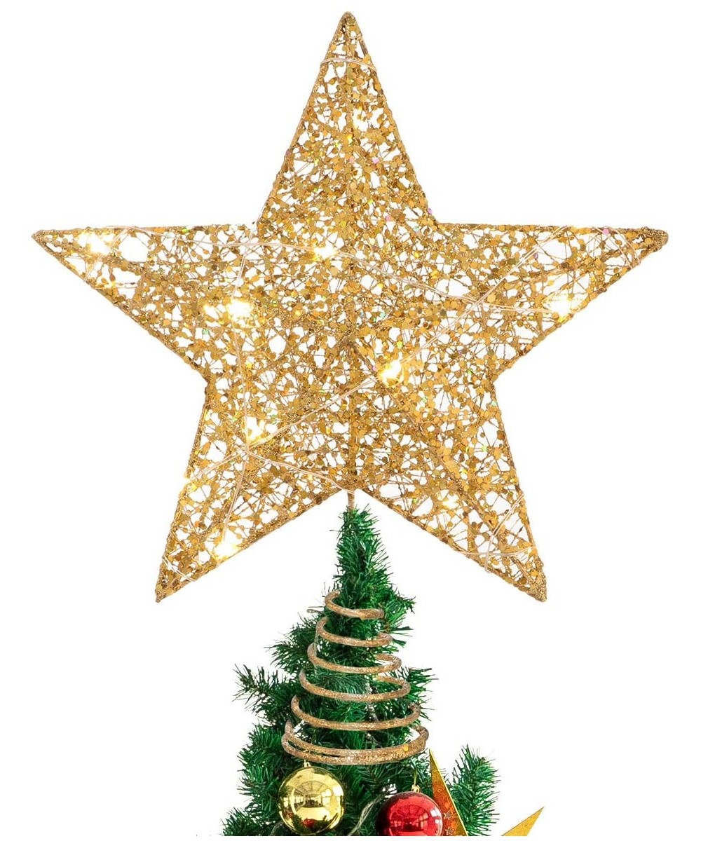 Christmas Tree Topper-Christmas Decorations Colorful Lighted Xmas Tree Star for Christmas Tree Ornament Party Decoration(12 I...