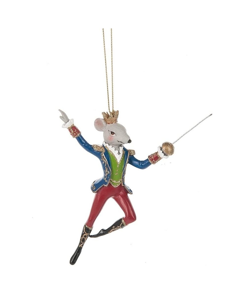 Nutcracker Mouse King Ballet with Sword 3.5 x 5 Inch Resin Christmas Ornament - CF186923HK9 $7.83 Ornaments