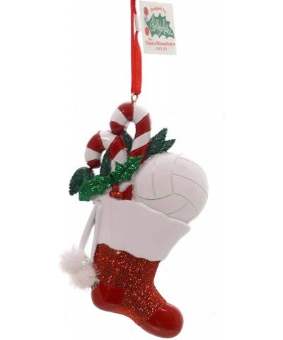 Christmas Volleyball Stocking Ornament- Multi-color - CL12JBA97T5 $13.27 Stockings & Holders