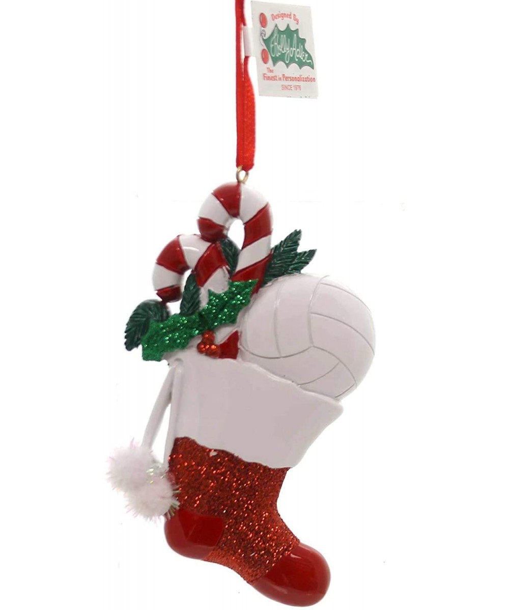 Christmas Volleyball Stocking Ornament- Multi-color - CL12JBA97T5 $13.27 Stockings & Holders