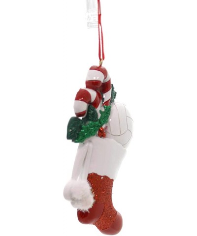 Christmas Volleyball Stocking Ornament- Multi-color - CL12JBA97T5 $13.27 Stockings & Holders