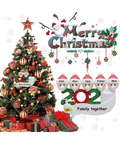 Customised Christmas Decor Survived Family 2020 Ornament - Indoor Decorations with Masks & Hand Sanitizer 2020 Personalised G...