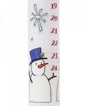 Traditional Christmas Advent Calendar Dinner Candle - Snowmen - CA184XG467Y $6.36 Candles