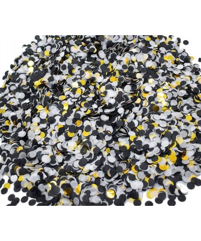 Black and Gold Confetti for Cool Party Graduation Wedding Birthday Decoration - Gold- Black and White Mix Color - 10mm- Pack ...