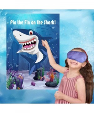 Pin The Fin On The Shark Games Kids Baby Shark Birthday Party Supplies Decorations Game - 30 Fins - CP18EGG5AL2 $5.79 Party F...