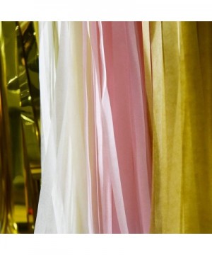 HappyField Pink Gold Cream Tan Tissue Paper Tassel Garland Birthday Party- Bridal Shower- Baby Shower- Wedding- Bachelorette-...