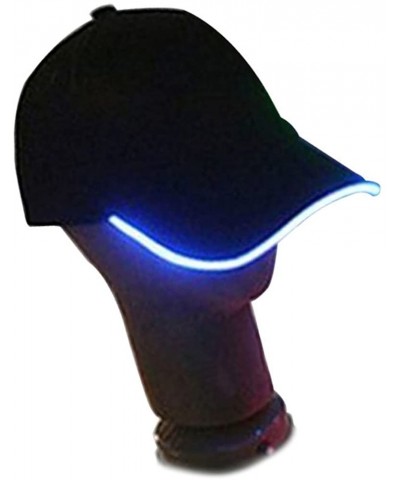 Fashion LED Light Up Baseball Hat Glow Party Cap - Blue - CU11MTPWJMD $8.98 Party Hats