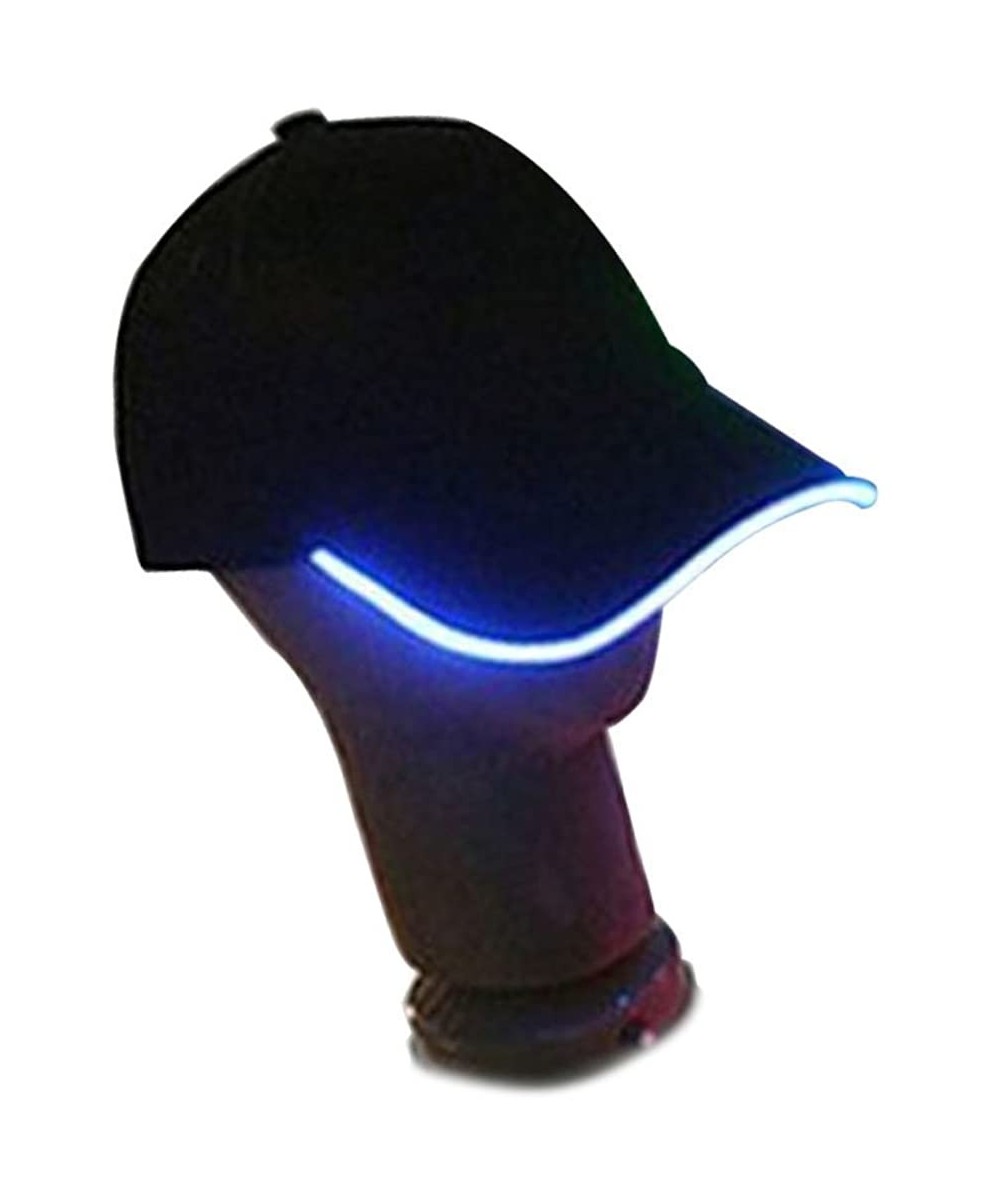 Fashion LED Light Up Baseball Hat Glow Party Cap - Blue - CU11MTPWJMD $8.98 Party Hats