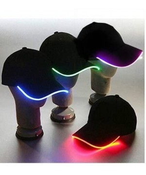 Fashion LED Light Up Baseball Hat Glow Party Cap - Blue - CU11MTPWJMD $8.98 Party Hats