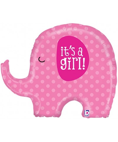 It's A Girl Pink Elephant Baby Shower Party 32" Foil Balloon - CM12O3BDODP $7.92 Balloons